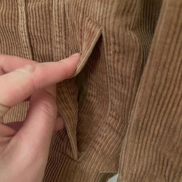 Zara Corduroy Jacket Brown Women’s Size Small - Picture 4 of 6